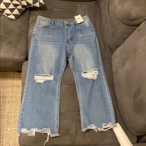 distressed jeans